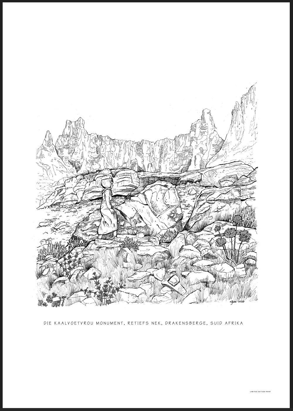 Drakensberg_ Die Kaalvoetvrou Monument