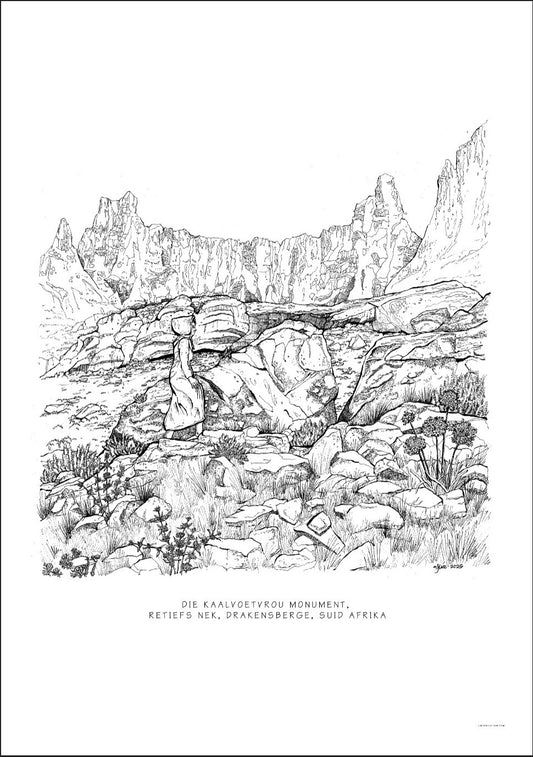 Drakensberg_ Die Kaalvoetvrou Monument